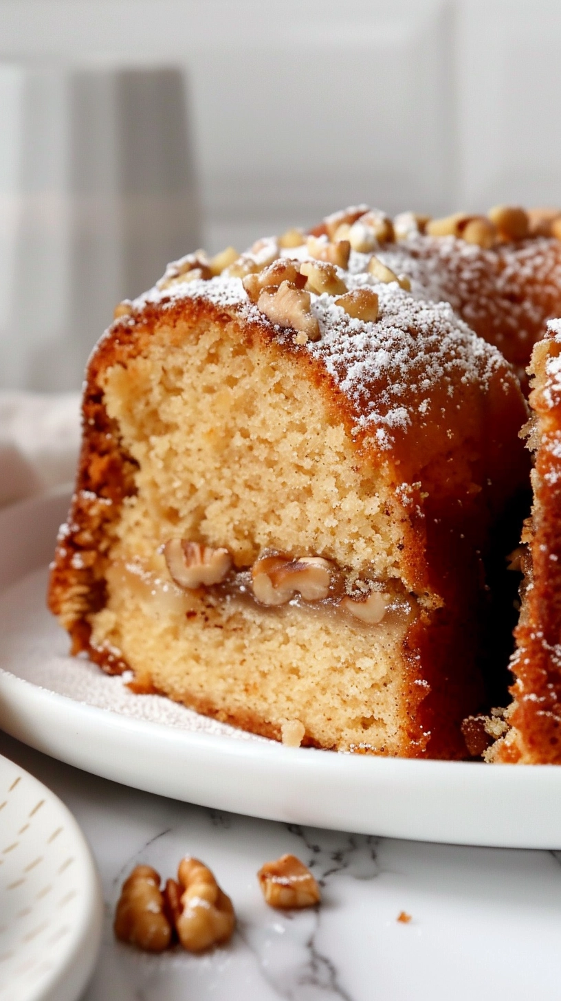 Moist Cinnamon Walnut Nut Cake Recipe