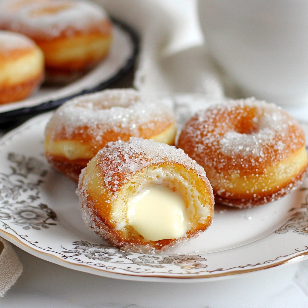 Italian Cream Bombs (Custard-Filled Bomboloni) Recipe 6 Italian Cream Bombs (Custard-Filled Bomboloni) Recipe - Recipe Image