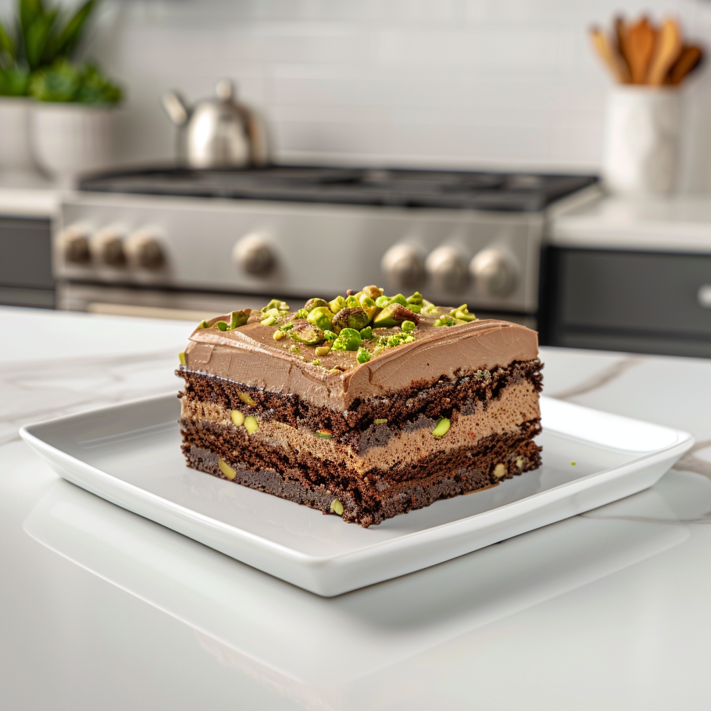 Dubai Chocolate Pistachio Brownies Recipe - Recipe Image