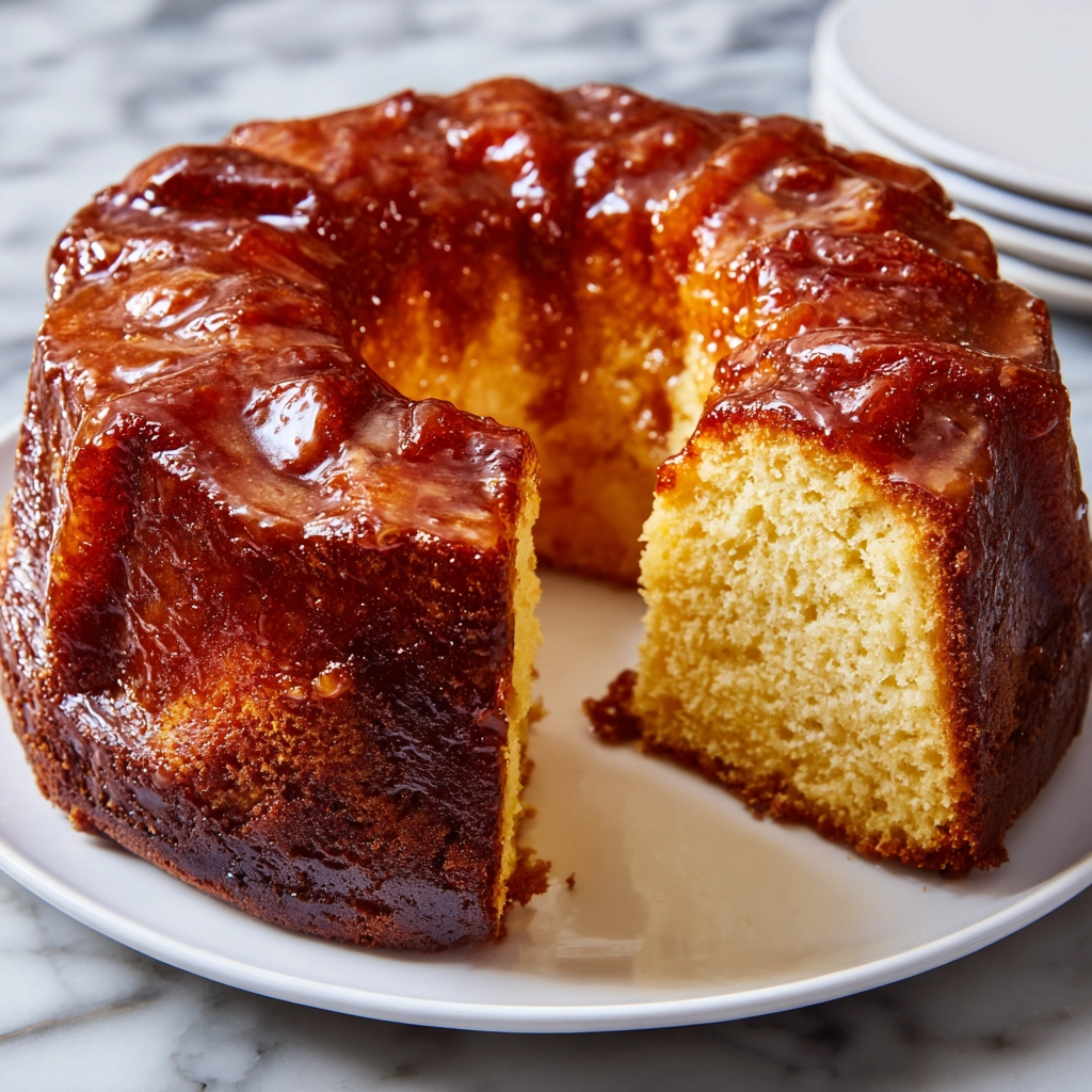 Peanut Butter Upside-Down Banana Cake Recipe