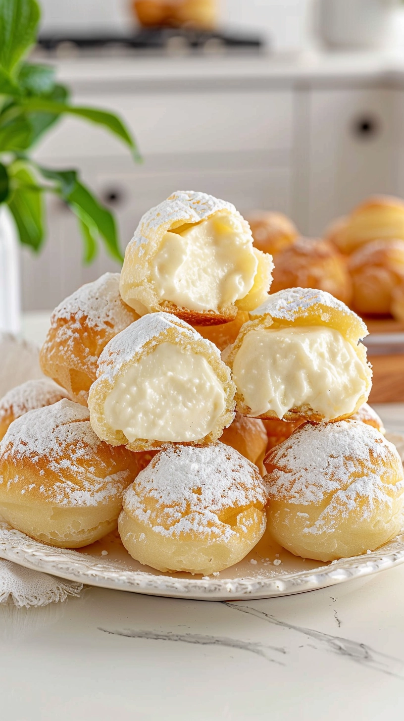 Italian Cream Bombs (Custard-Filled Bomboloni) Recipe