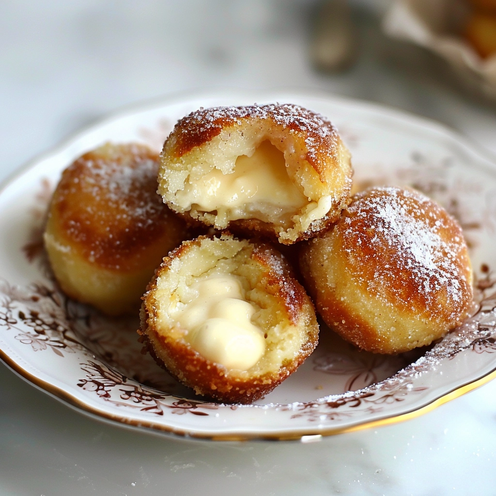 Italian Cream Bombs (Custard-Filled Bomboloni) Recipe - Recipe Image