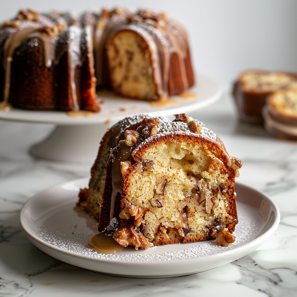 Moist Cinnamon Walnut Nut Cake Recipe - Recipe Image