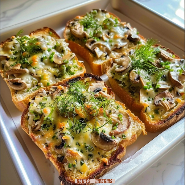 Cheesy Mushroom Toasts