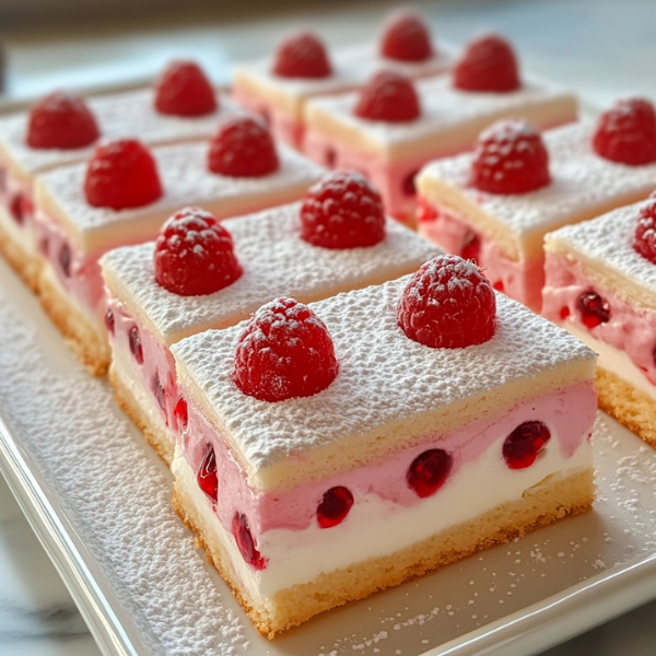 Vanilla & Raspberry Gummy Slice