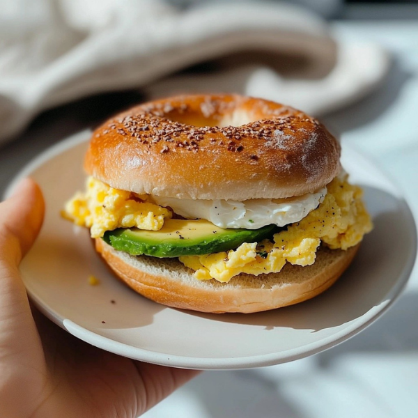 Avocado Egg Bagel Sandwich