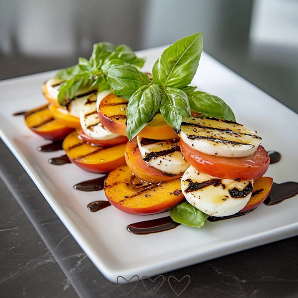 Grilled Peach Caprese Salad