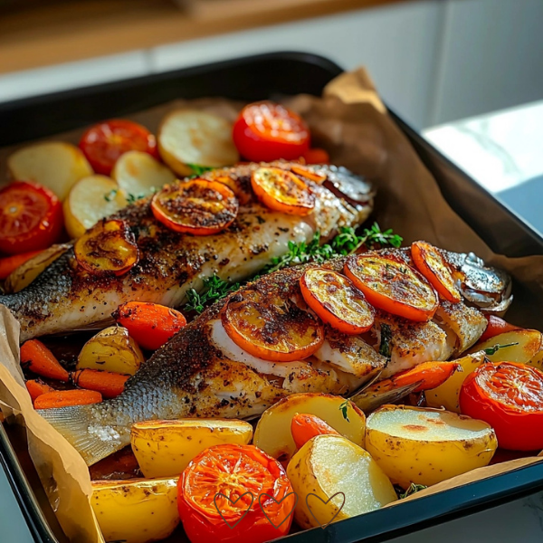 Baked Whole Tilapia with Vegetables