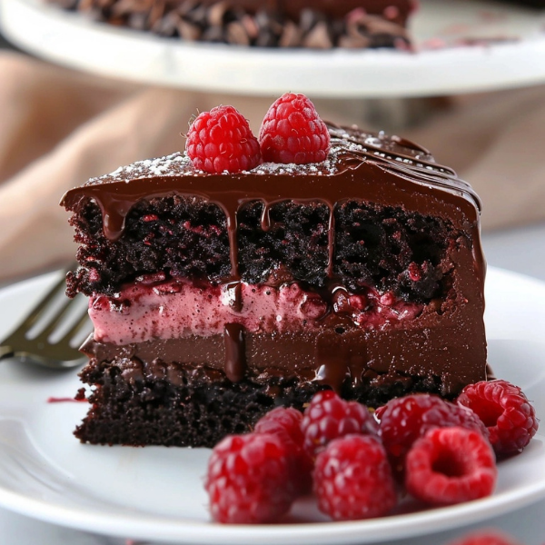 Chocolate Raspberry Layer Cake