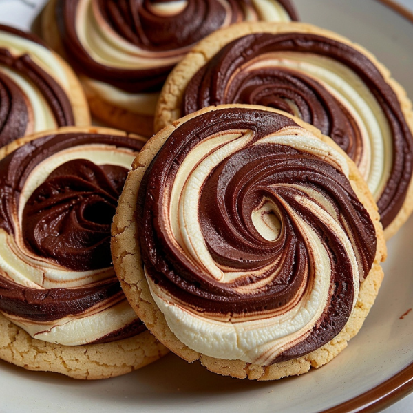 Chocolate Marshmallow Swirl Cookies