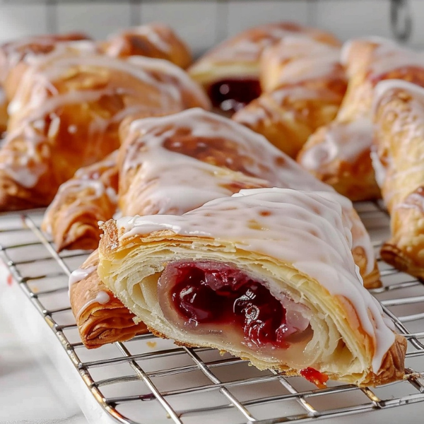 Glazed Jelly Turnovers
