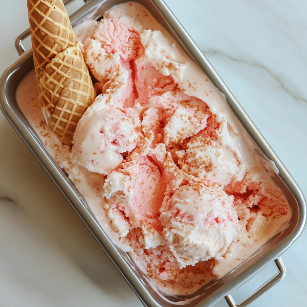No Churn Rhubarb Ice Cream
