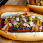 Grilled Bacon Wrapped Hot Dogs 3 Grilled Bacon Wrapped Hot Dogs
