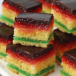 Classic Rainbow Cookies (Italian Tri-Color Cookies)