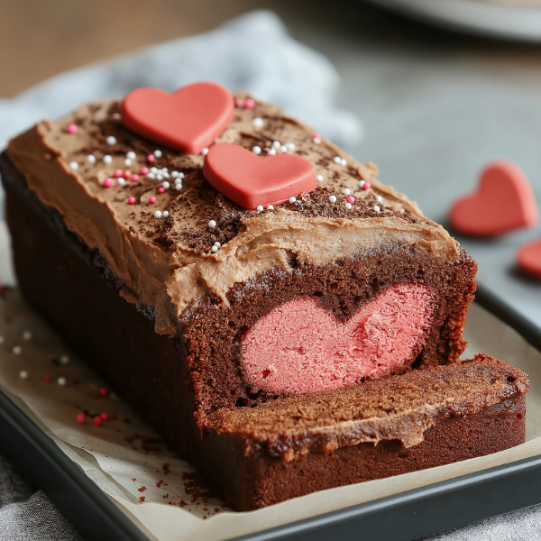 Heart Chocolate Loaf Cake