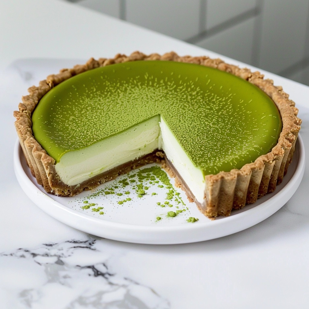 Matcha Cheesecake Tart Recipe - Recipe Image