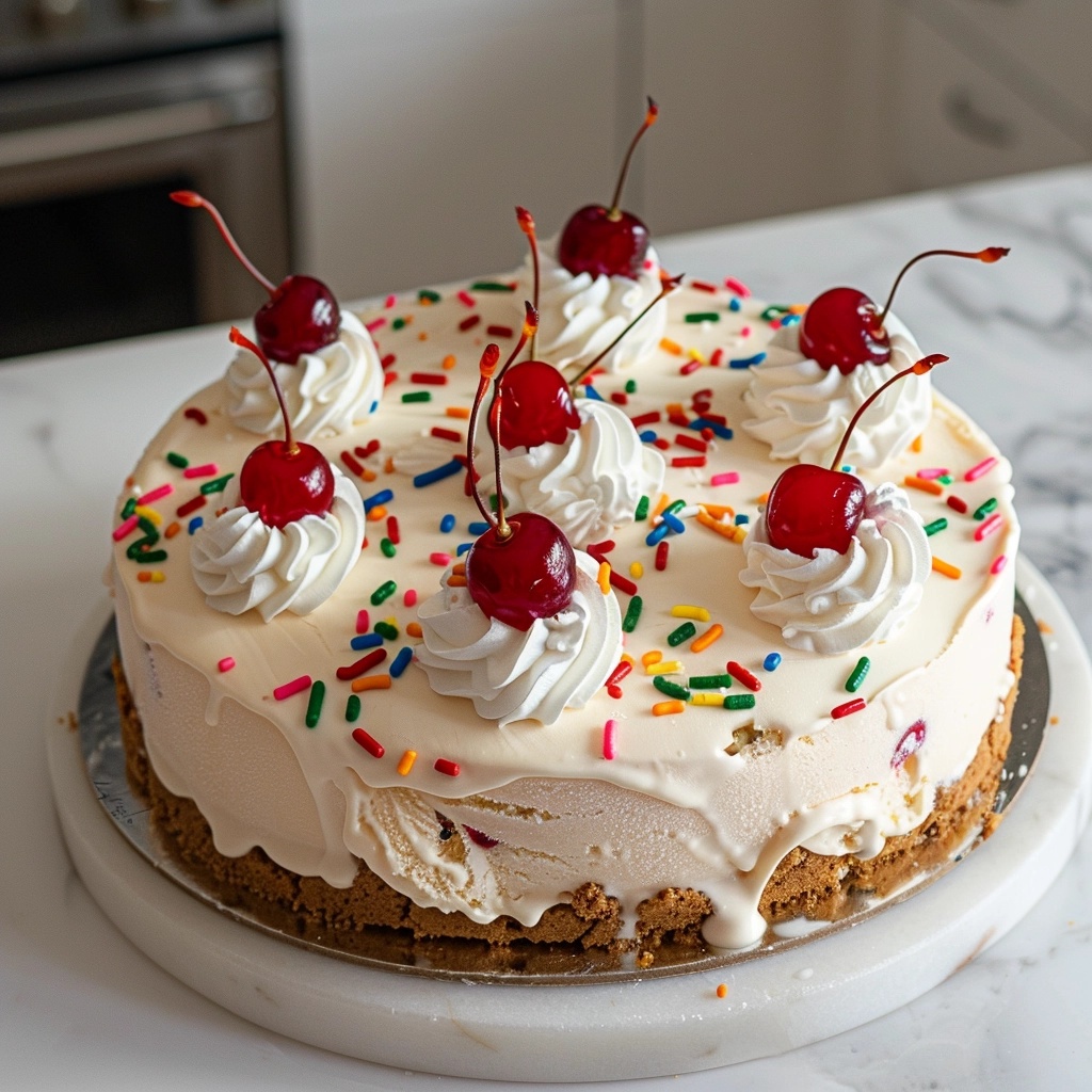Classic Ice Cream Cake Recipe - Recipe Image