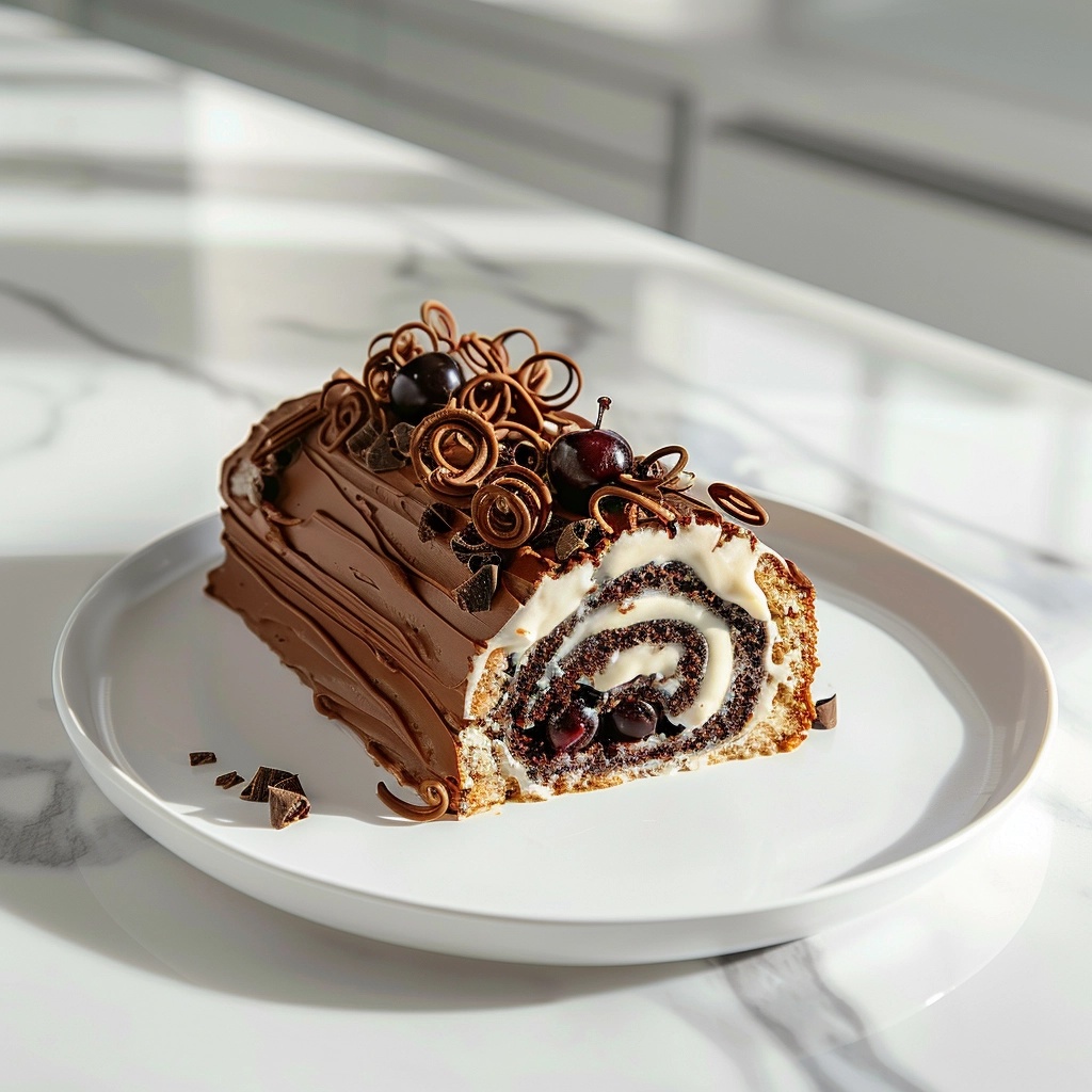 Black Forest Swiss Roll Recipe - Recipe Image