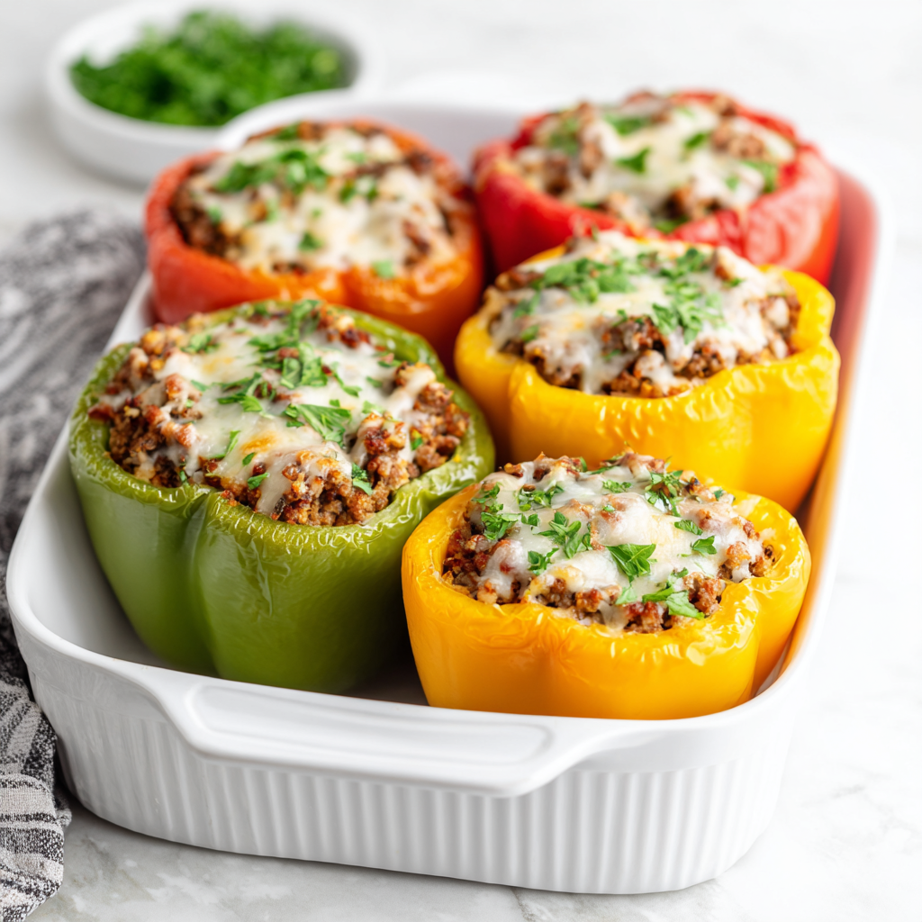 Ground Turkey Stuffed Peppers Recipe - Recipe Image