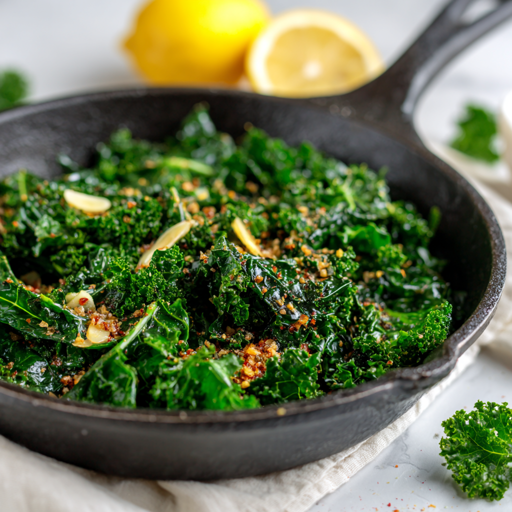 Sautéed Kale with Garlic and Lemon Recipe