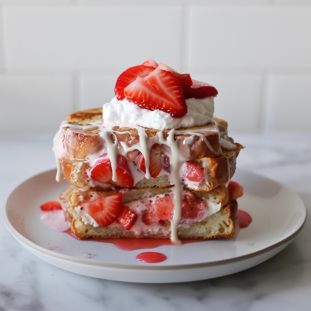 Strawberry Milk Bread French Toast Recipe - Recipe Image