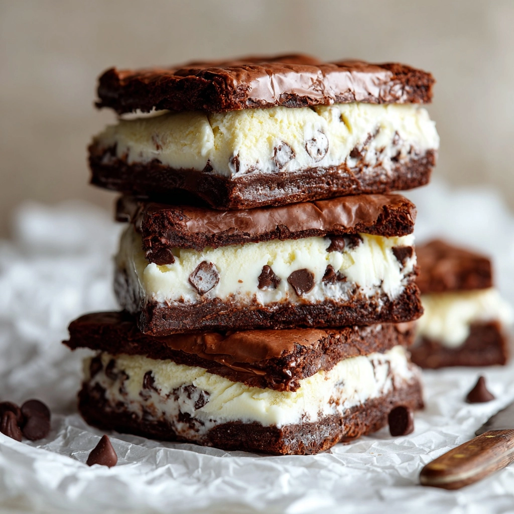 Brownie Ice Cream Sandwiches Recipe - Recipe Image