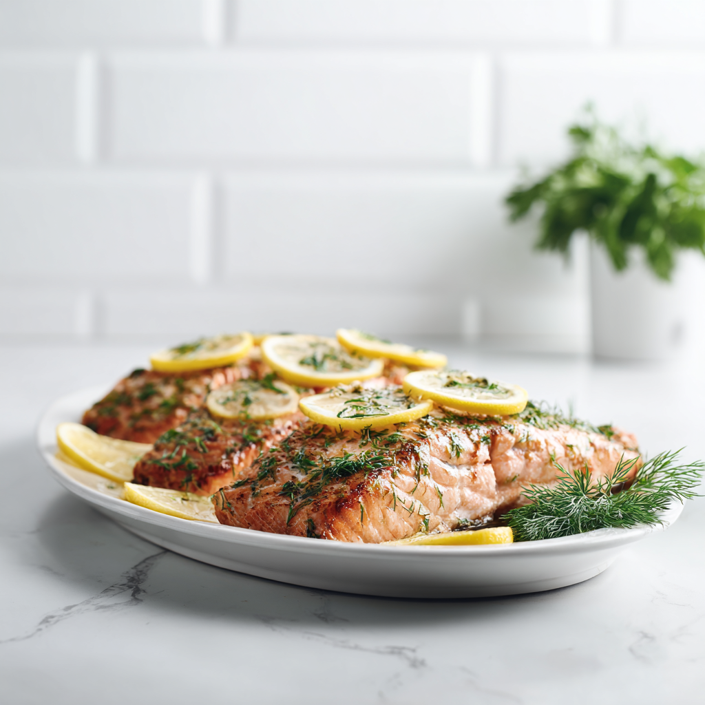Baked Salmon with Lemon and Herbs Recipe - Recipe Image