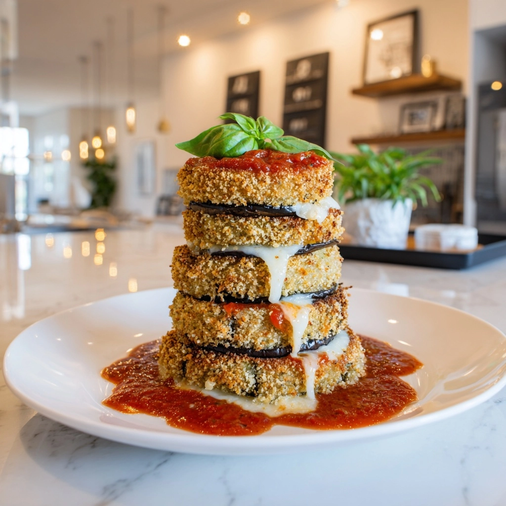 Eggplant Parmesan Stacks Recipe