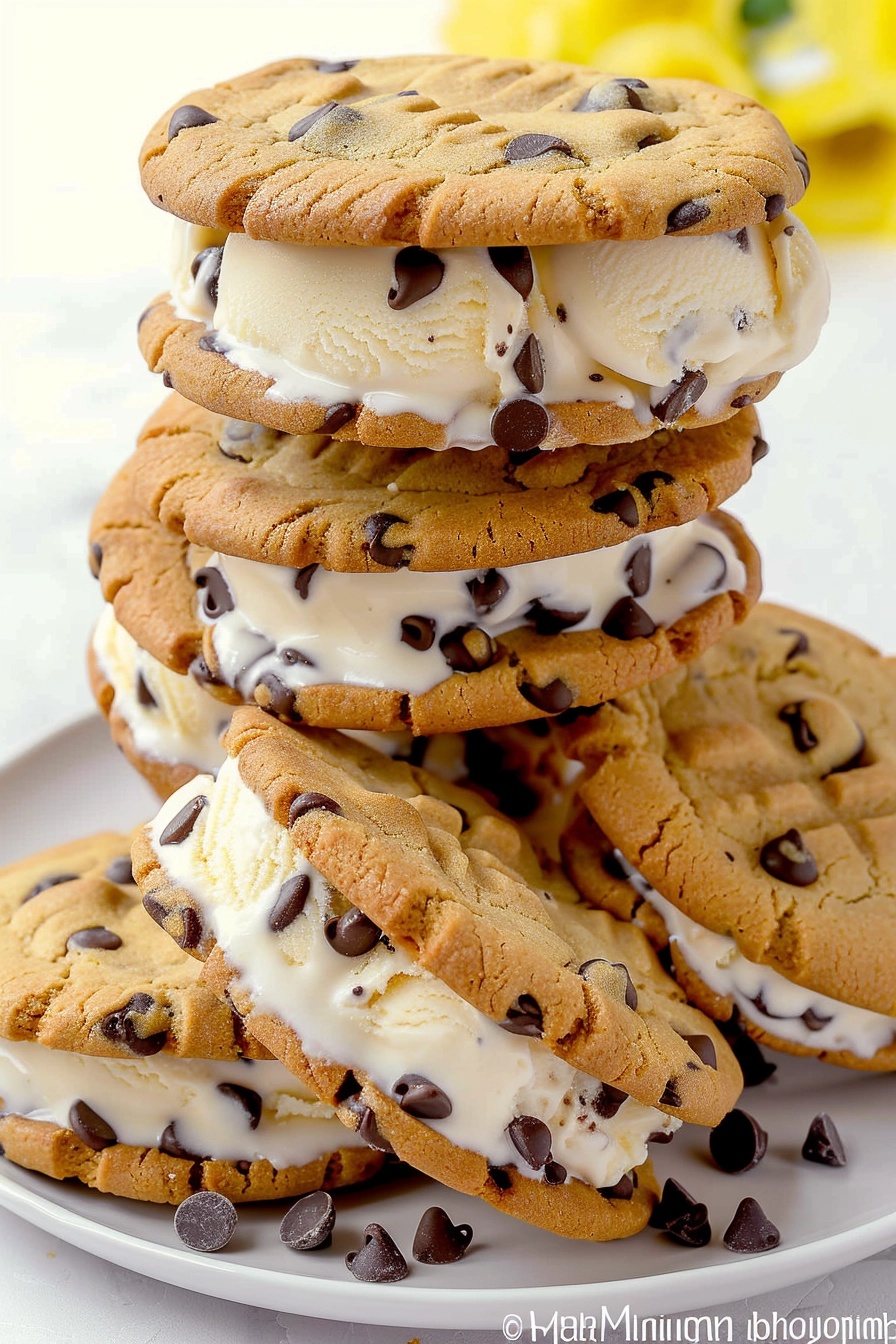 Chocolate Chip Cookie Ice Cream Sandwiches Recipe