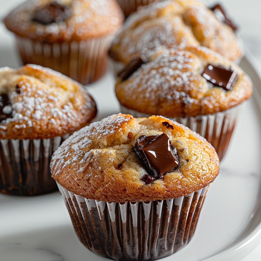 Browned Butter Chocolate Chunk Muffins Recipe - Recipe Image