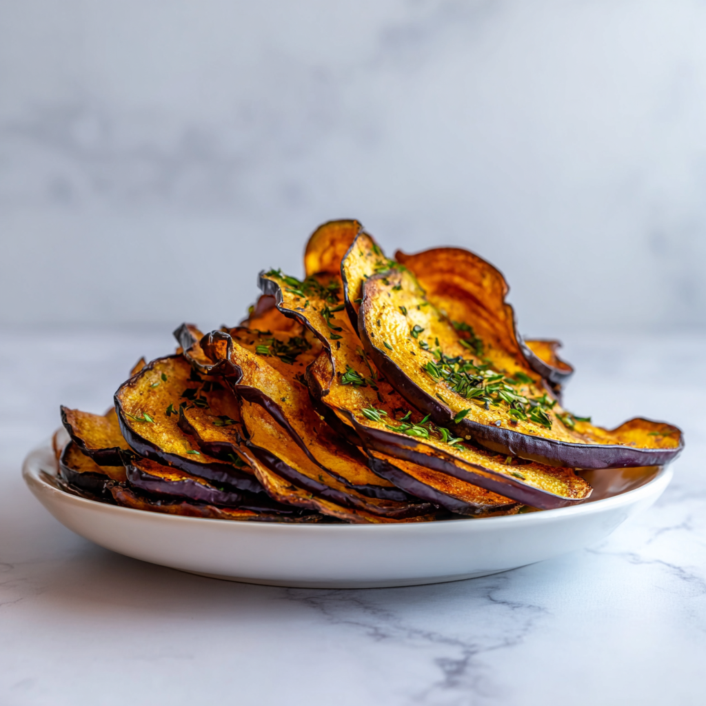 Baked Eggplant Chips Recipe - Recipe Image