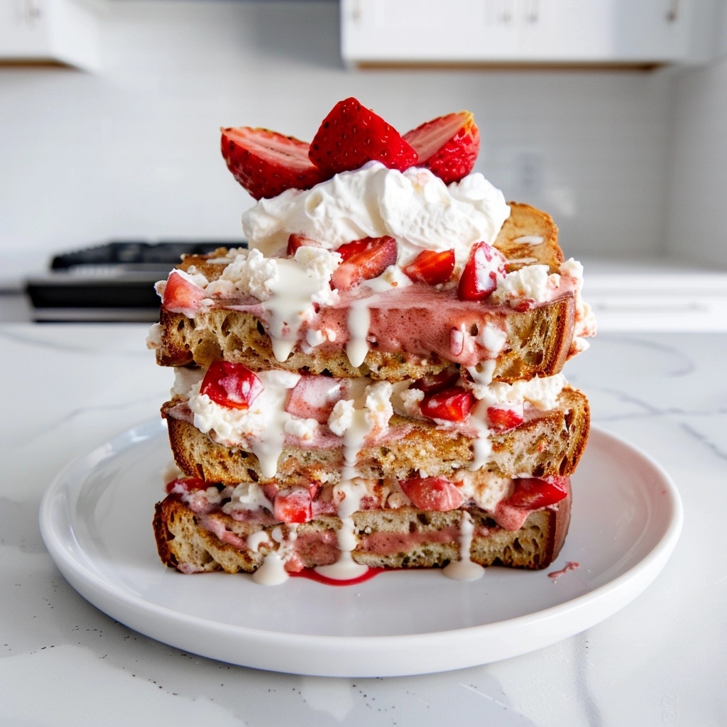 Strawberry Milk Bread French Toast Recipe - Recipe Image