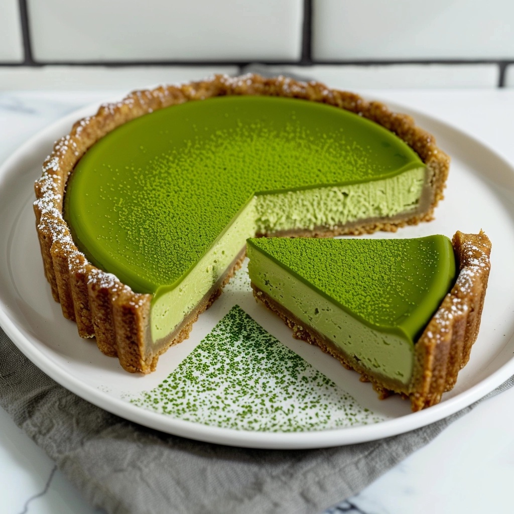 Matcha Cheesecake Tart Recipe 6 Matcha Cheesecake Tart Recipe - Recipe Image