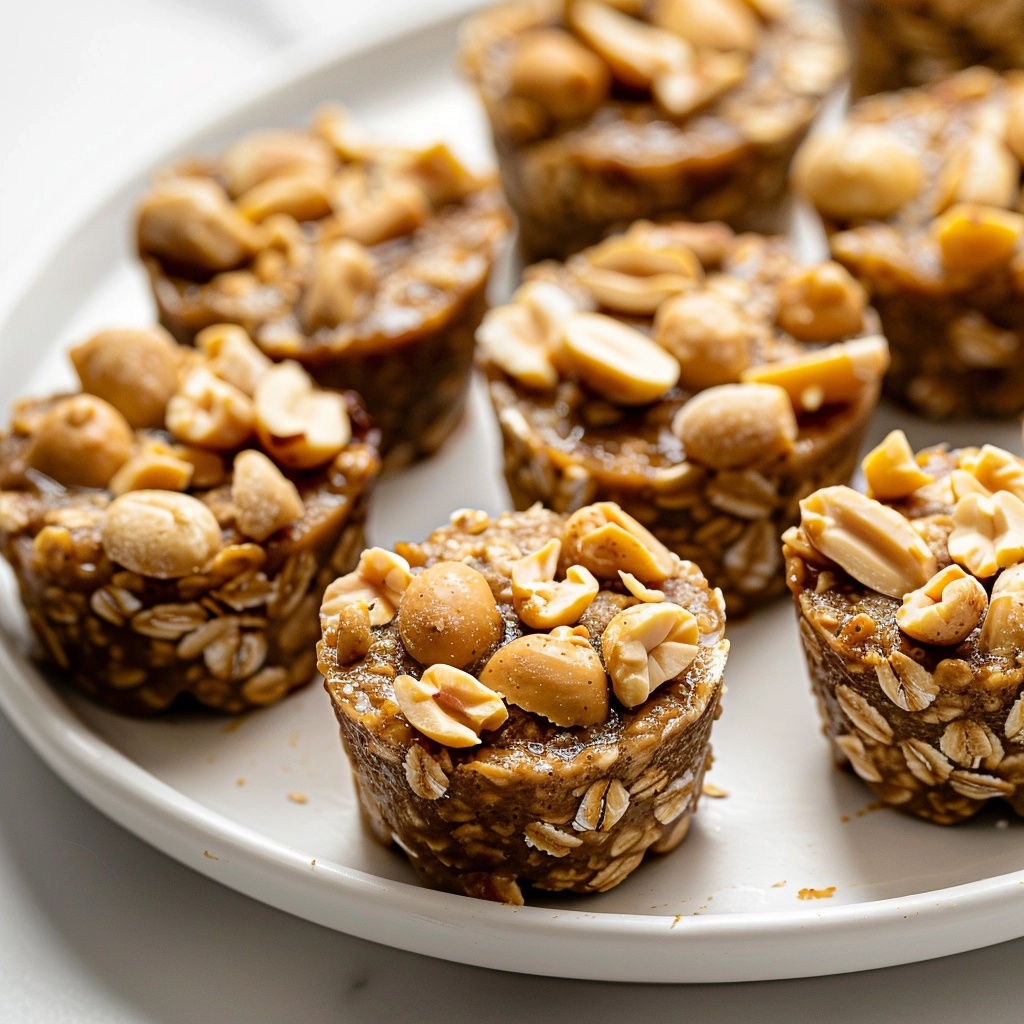 No-Bake Peanut Butter Granola Cups, - Recipe Image