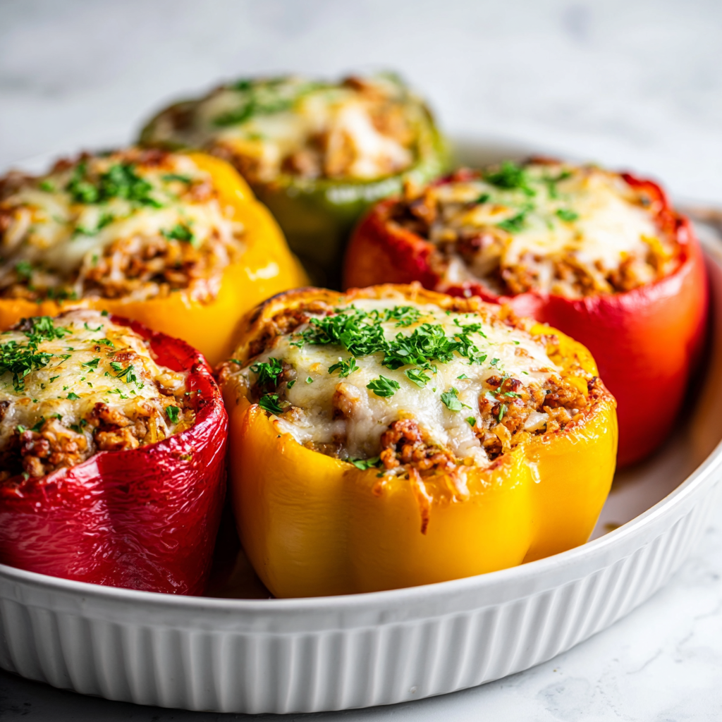 Ground Turkey Stuffed Peppers Recipe