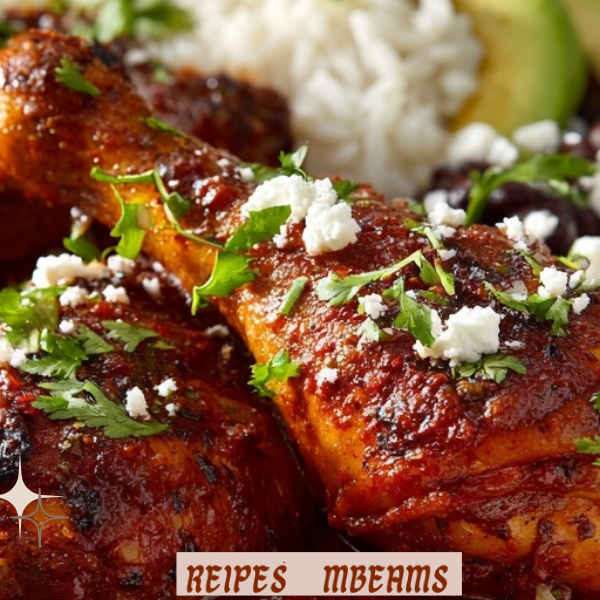 Pollo en Chile Rojo con Papas