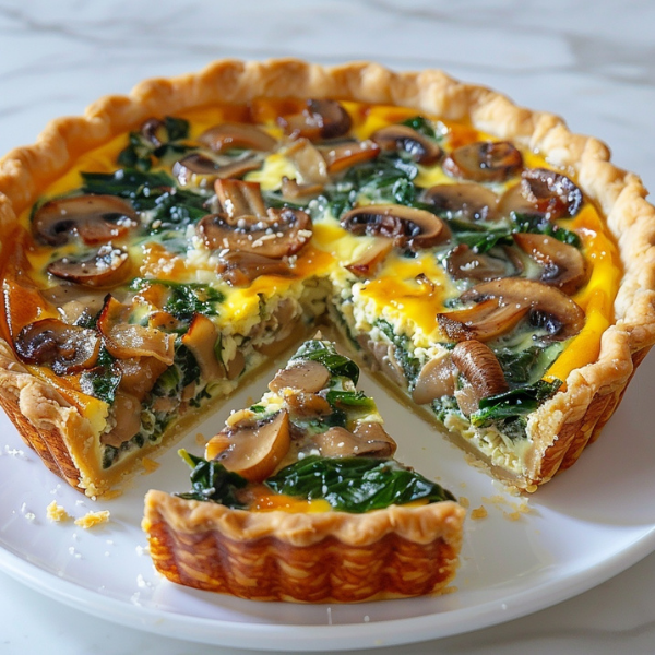 Spinach Mushroom Quiche