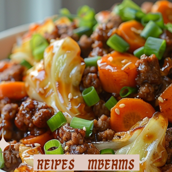 Chinese Ground Beef and Cabbage Stir-Fry