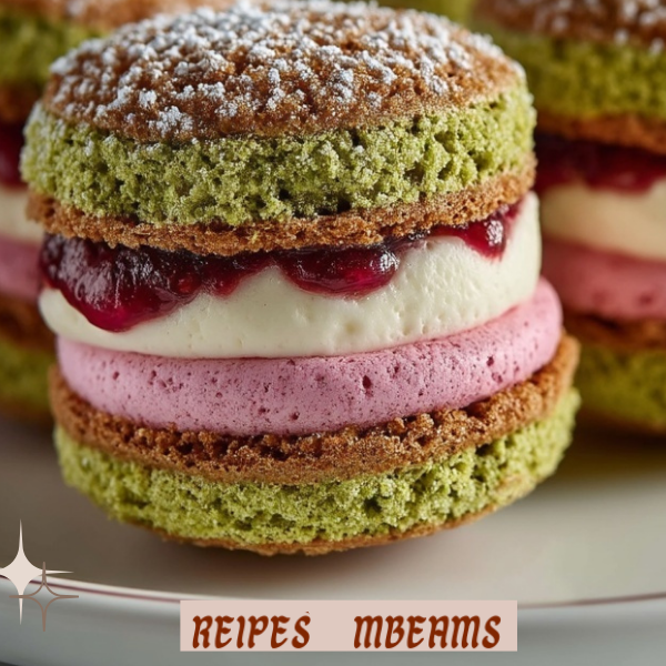 Pistachio‑Raspberry Dacquoise Rounds