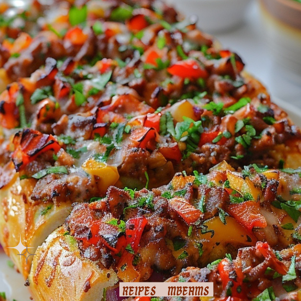 Cheesesteak-Stuffed Garlic Bread