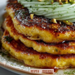 Golden Mini Pancakes with Pistachio Cream 3 Golden Mini Pancakes with Pistachio Cream