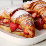 Chocolate Strawberry Croissant Sandwiches Recipe