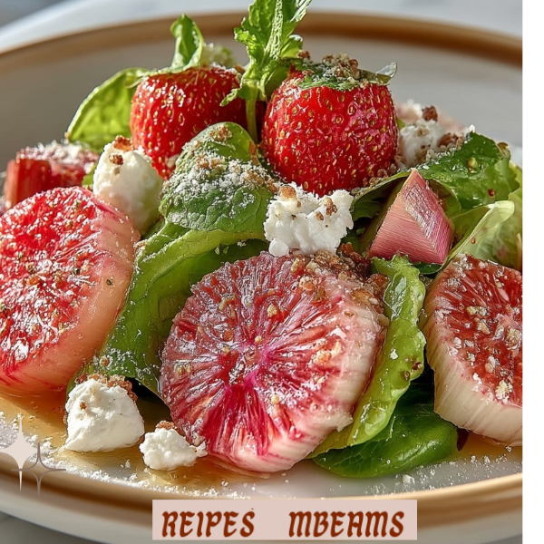 Maple‑Glazed Roasted Rhubarb Salad