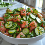 Easy Watermelon Cucumber Salad 3 Easy Watermelon Cucumber Salad