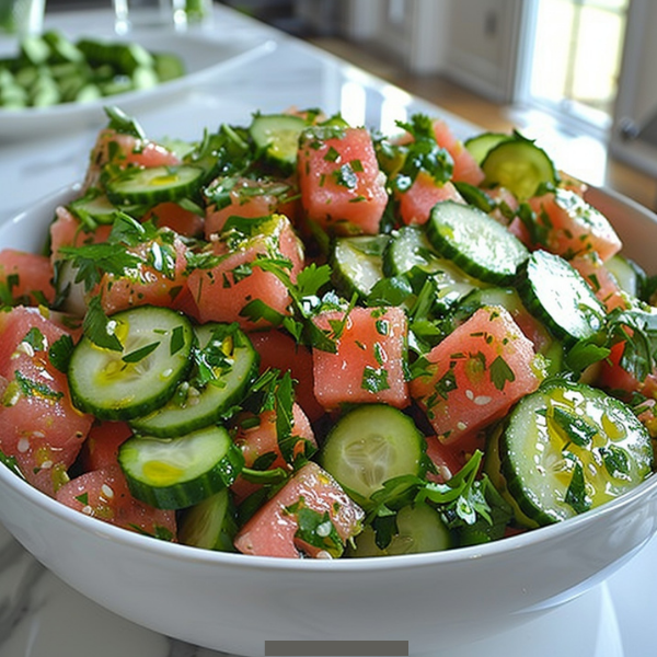 Easy Watermelon Cucumber Salad