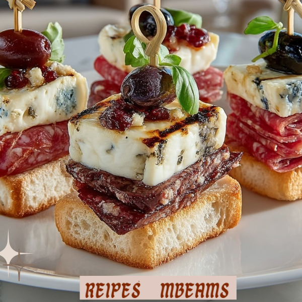Charcuterie Skewers with Mini Wine-Glass Toppers
