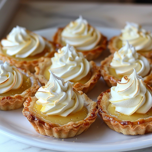 Lemon Curd Tartlets with Whipped Cream
