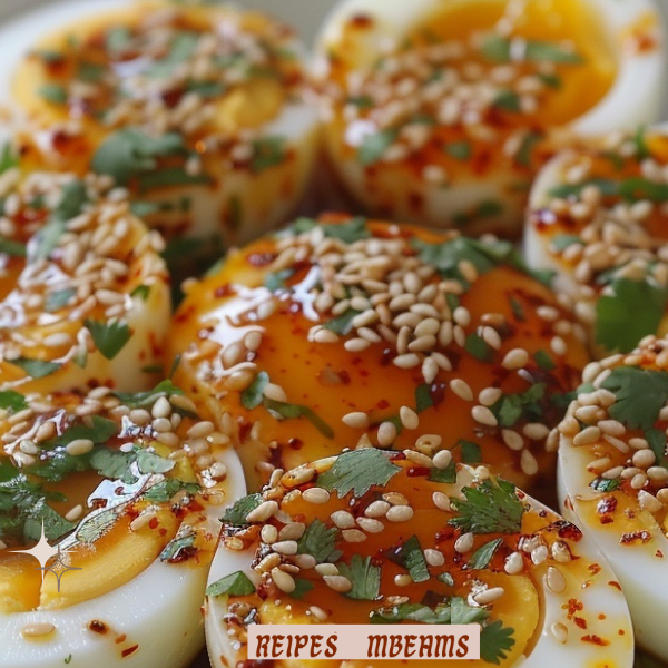 Spicy Chili Garlic Deviled Eggs