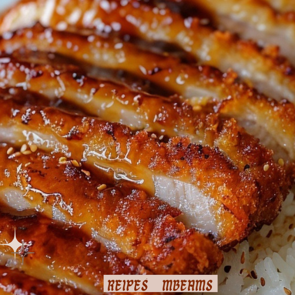 Butterfly Tonkatsu over Rice with Brown Sauce
