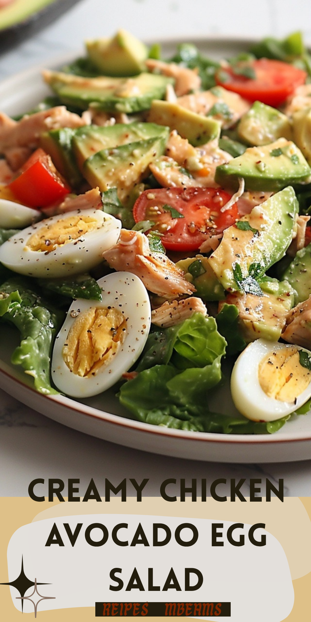 Creamy Chicken Avocado Egg Salad